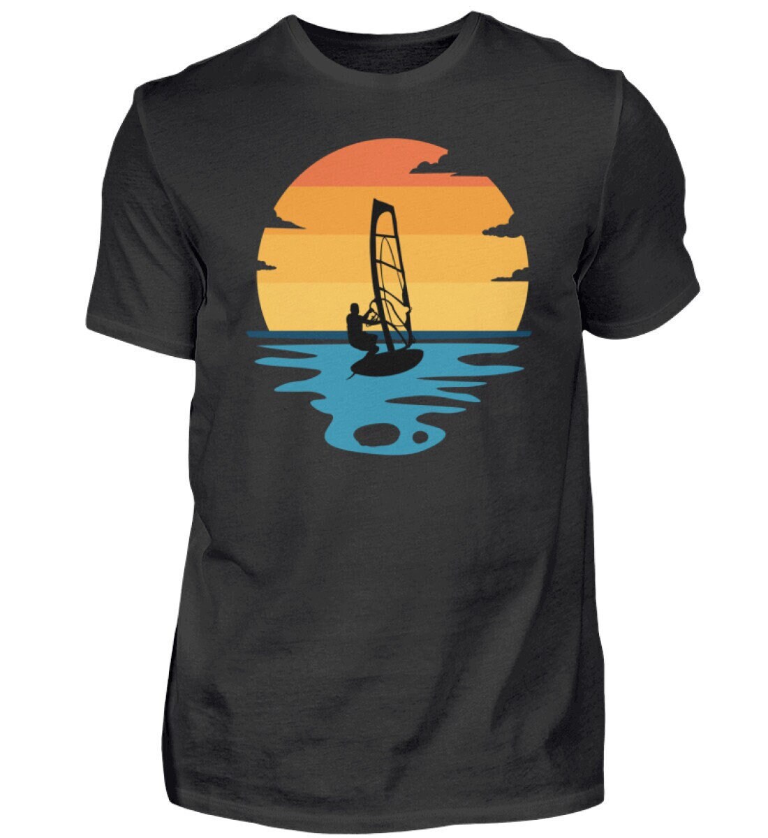 Windsurfer Sonne Shirt, Segelsurfen Strand Geschenk, Kitesurfer Wolken Baumwolle T-Shirt Windsurfer Sonne Shirt, Segelsurfen Strand Geschenk, Kitesurfer Wolken Baumwolle T-Shirt von Quantux