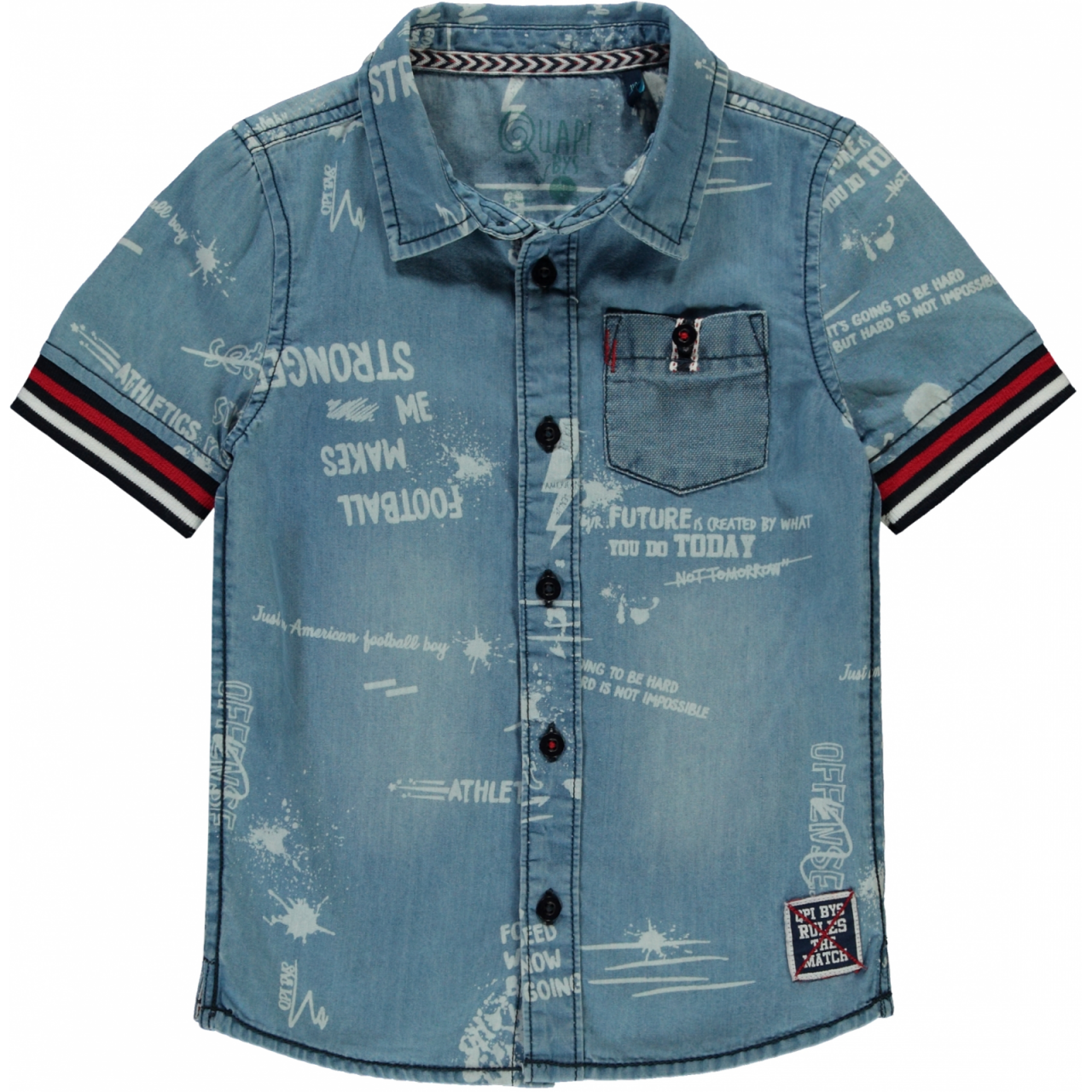 Quapi Hemd Senon Denim Text von Quapi