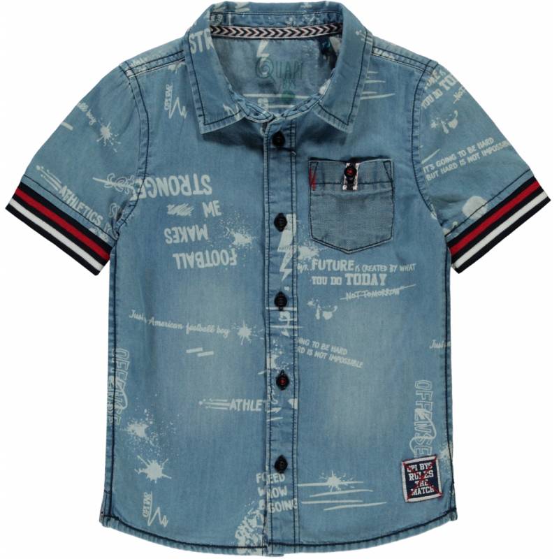 Quapi Hemd Senon Denim Text von Quapi