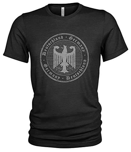 Deutscher Adler Patriotisch Herren T-Shirt #4067 (2XL, Schwarz) von Quarter Mile Clothing