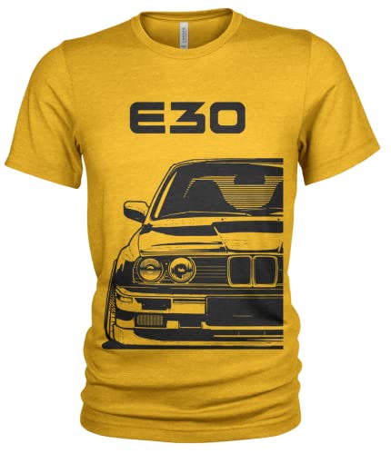 E30 M3 Street Style Herren T-Shirt #1957 (S, Gold) von Quarter Mile Clothing