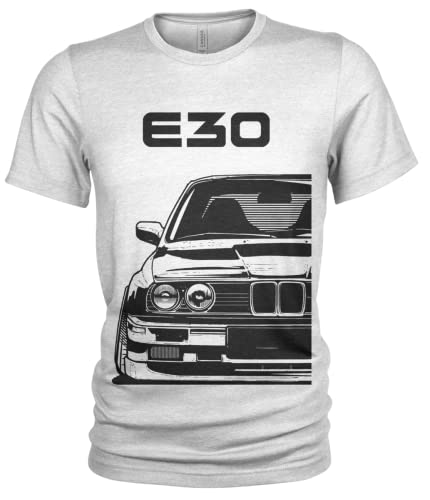 E30 M3 Street Style Herren T-Shirt #1957 (XL, Weiß) von Quarter Mile Clothing