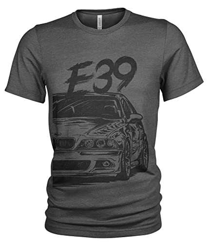 E39 M3 Grunge T-Shirt #3204 (M, Dunkelgrau) von Quarter Mile Clothing