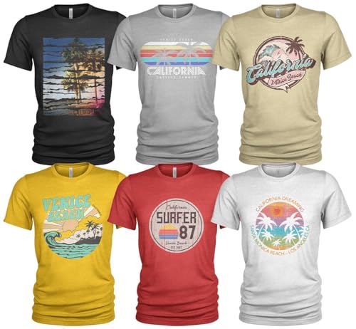 Premium Herren 6er-Pack T-Shirts Freizeitkleidung Alpha Kollektion von Quarter Mile Clothing