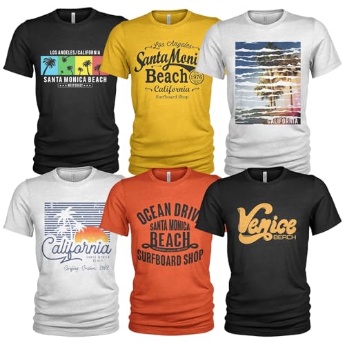 Premium Herren 6er-Pack T-Shirts Freizeitkleidung Alpha Kollektion von Quarter Mile Clothing
