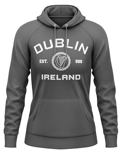 Quarter Mile Clothing Damen Uni College Style Dublin Irland Kapuzen-Pullover #4714 von Quarter Mile Clothing