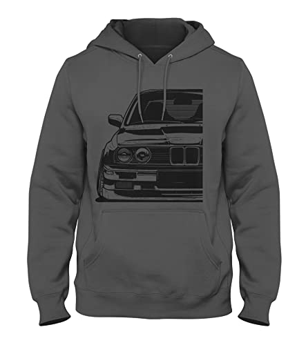 Quarter Mile Clothing E30 M3 Herren Kapuzenpullover #4182 (2XL, Dunkelgrau) von Quarter Mile Clothing