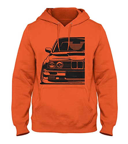 Quarter Mile Clothing E30 M3 Herren Kapuzenpullover #4182 (L, Orange) von Quarter Mile Clothing