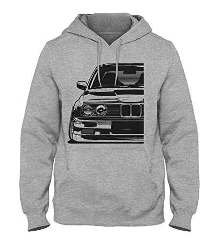 Quarter Mile Clothing E30 M3 Herren Kapuzenpullover #4182 (M, Grau Meliert) von Quarter Mile Clothing