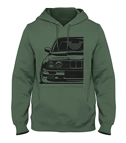 Quarter Mile Clothing E30 M3 Herren Kapuzenpullover #4182 (M, Militargrün) von Quarter Mile Clothing