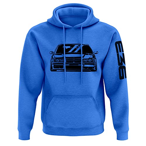 Quarter Mile Clothing E36 M3 Grunge Herren Kapuzenpullover #3877 (Blau, L) von Quarter Mile Clothing