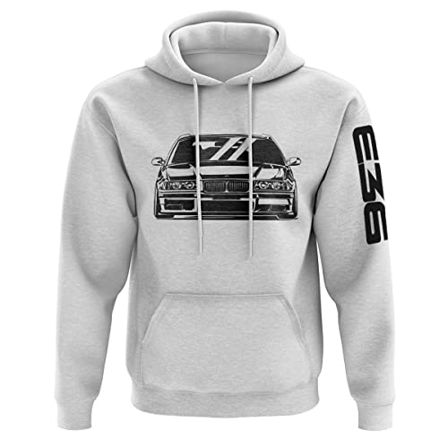 Quarter Mile Clothing E36 M3 Grunge Herren Kapuzenpullover #3877 (Grau Meliert, L) von Quarter Mile Clothing