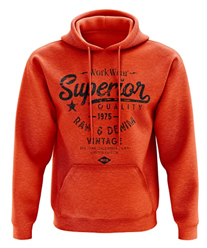 Quarter Mile Clothing Raw Denim Herren Premium Core Superior Kapuzenpullover von Quarter Mile Clothing