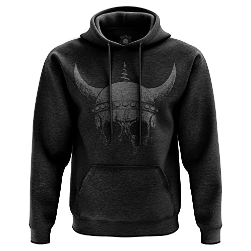 Quarter Mile Clothing Wikinger Kapuzenpullover Walhalla Totenkopf Odin Wodan #4035 (5XL) von Quarter Mile Clothing