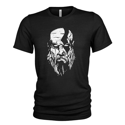 Quarter Mile Clothing Wikinger T-Shirt Nordischer Gott Odin | Runen | Walküre | Ragnarök | Walhalla | Midgard | T Shirt der Nordischen Mythologie (S, Vikings #1) von Quarter Mile Clothing