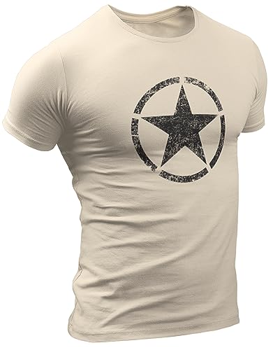 Militär-T-Shirt für Fans von US Army T-Shirt PHYS.Ed, Fitnessstudio, Training, Bodybuilding, US-Flagge, Armee der Vereinigten Staaten, sportliche Aktivitäten von Quarter Mile Clothing