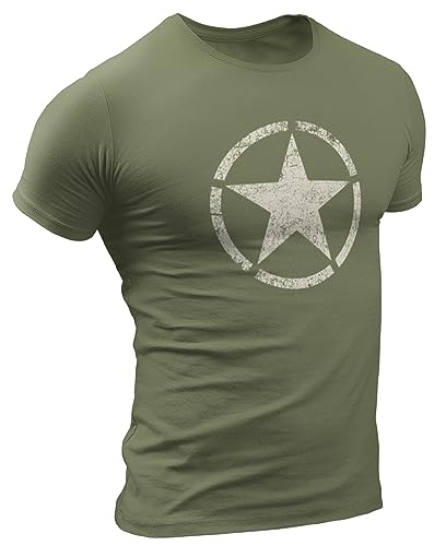 Militär-T-Shirt für Fans von US Army T-Shirt PHYS.Ed, Fitnessstudio, Training, Bodybuilding, US-Flagge, Armee der Vereinigten Staaten, sportliche Aktivitäten von Quarter Mile Clothing