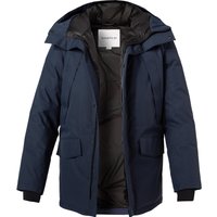 Quartz Co. Herren Daunenjacke blau Mikrofaser unifarben von Quartz Co.