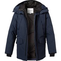 Quartz Co. Herren Daunenjacke blau Mikrofaser unifarben von Quartz Co.