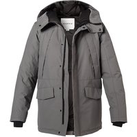 Quartz Co. Herren Daunenjacke grau Mikrofaser unifarben von Quartz Co.