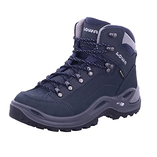 LOWA W Renegade GTX Mid Blau - Gore-Tex Wasserdichter komfortabler Damen Gore-Tex Multifunktionsschuh, Größe EU 42 - von LOWA