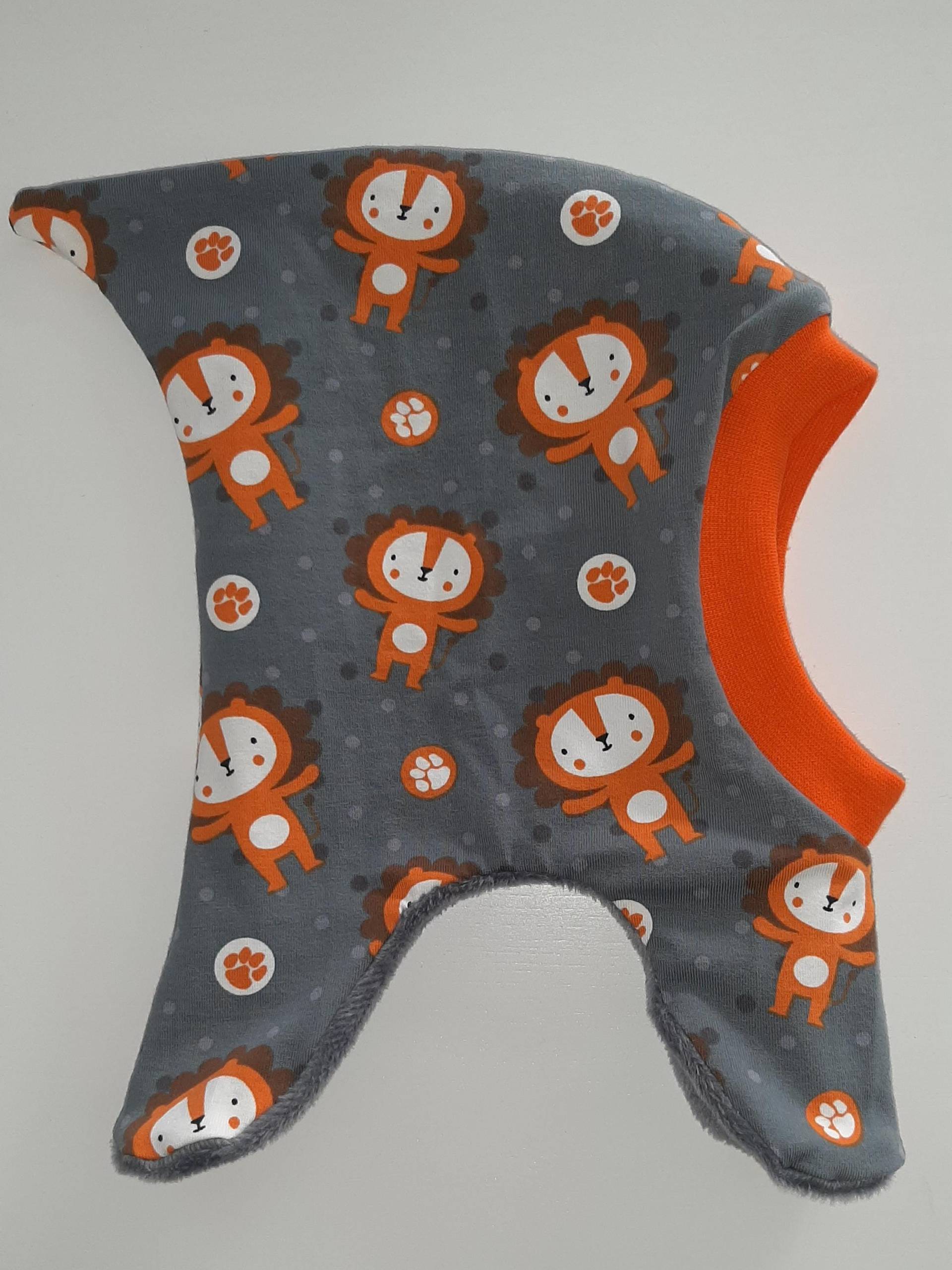 Ku 39-41 Schalmütze Schlupfmütze Löwe Kuschelfleece von QuatschundQuassel
