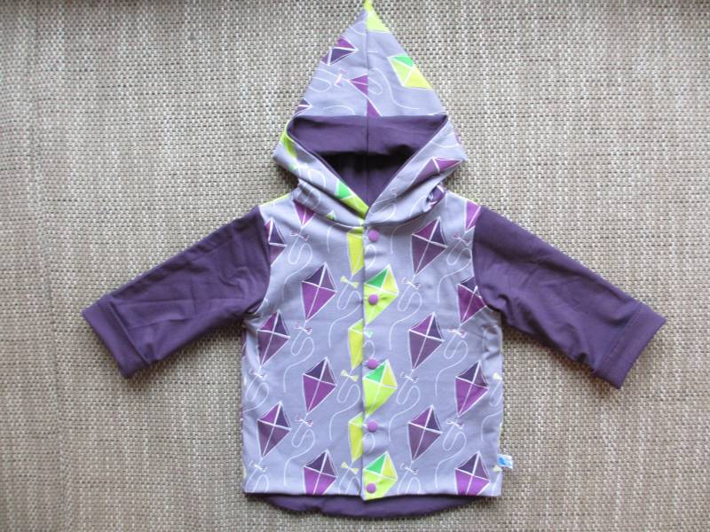 Zipfeljacke Wendejacke Jacke Drachen Gr. 80 von QuatschundQuassel