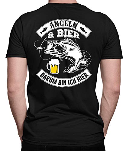 Angeln Angler Anglerin Angel Fishing Fischen Fisch Fischer Fischerin Fish Petri Heil Angelkleidung Anglerbekleidung Herren Männer T-Shirt Rücken von Quattro Formatee