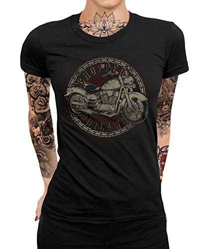 Biker Outlaws Motor Bike Motorrad Motorradfahren Chopper Rider Moped Rocker Metal Racer Frauen Damen T-Shirt von Quattro Formatee