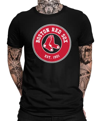 Boston Red Sox - Baseball Team MLB Mannschaft Herren Männer T-Shirt | Schwarz | 3XL von Quattro Formatee