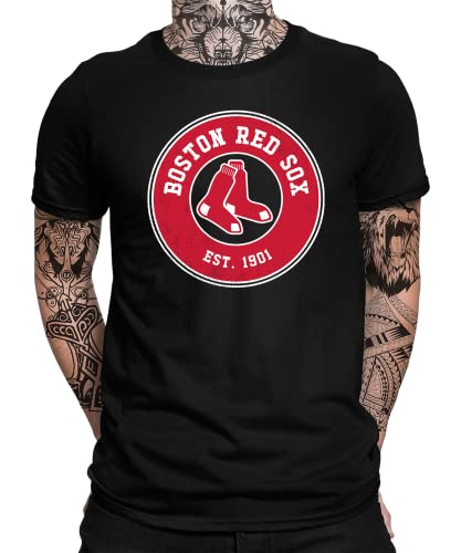 Boston Red Sox - Baseball Team MLB Mannschaft Herren Männer T-Shirt | Schwarz | L von Quattro Formatee