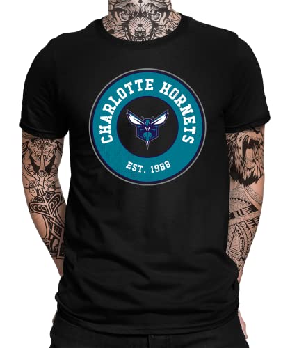 Charlotte Hornets - Basketball Spieler Sport Team NBA Trikot für Fans Herren Männer T-Shirt | Schwarz | L von Quattro Formatee