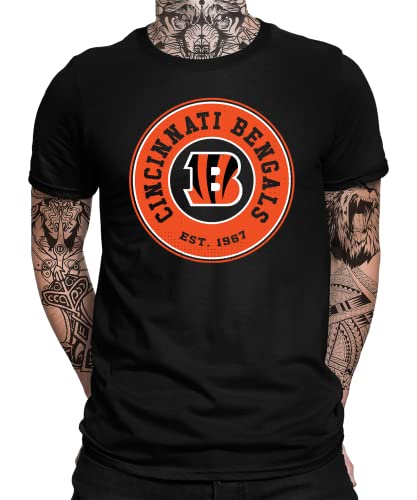 Cincinnati Bengals - American Football Team NFL Super Bowl Herren Männer T-Shirt | Schwarz | M von Quattro Formatee