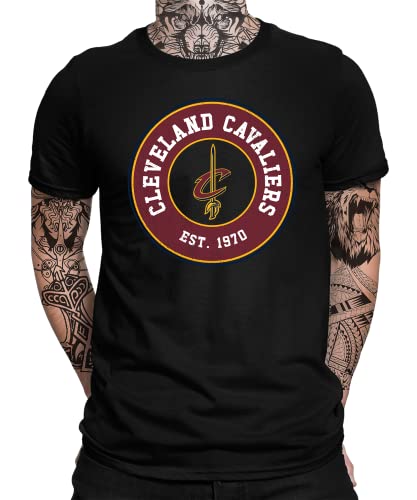 Cleveland Cavaliers - Basketball Spieler Sport Team NBA Trikot für Fans Herren Männer T-Shirt | Schwarz | XL von Quattro Formatee