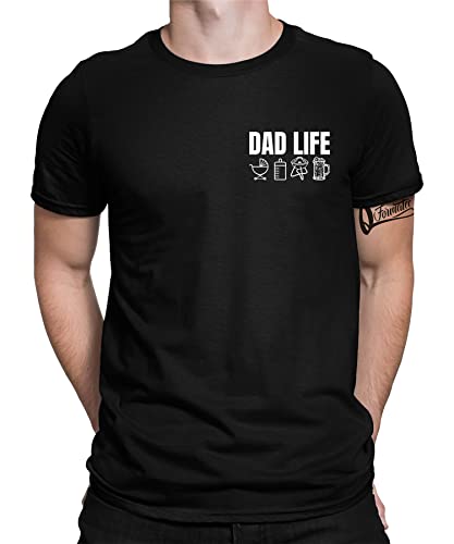 Dad Life - Papa Vatertag Vatertagsgeschenk Vater Herren Männer T-Shirt von Quattro Formatee