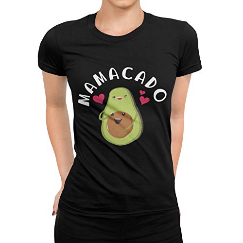 Damen Frauen T-Shirt Mama Kollektion 38 Designs Wählbar Mutter Sohn Tochter Geburtstag (M, Mama 10 Mamacado Avocado) von Quattro Formatee
