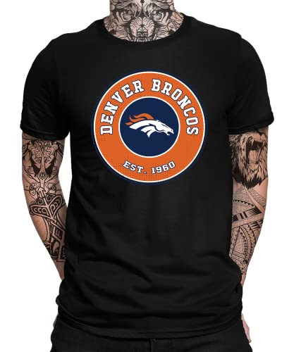 Denver Broncos - American Football Team NFL Super Bowl Herren Männer T-Shirt | Schwarz | XL von Quattro Formatee