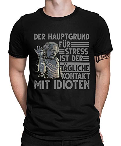 Einstein - Statement Sarkasmus Ironie Lustiges Fun-Motiv Cooler Witziger Spruch Bedrucktes Herren Männer T-Shirt von Quattro Formatee