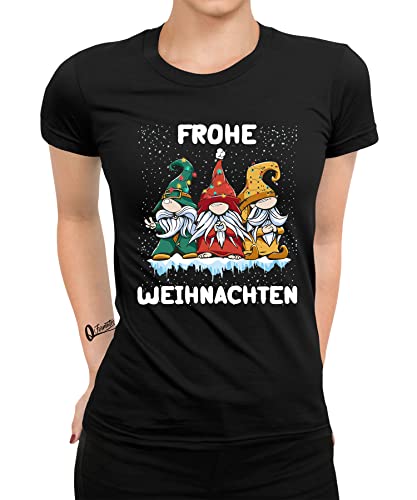 Frohe Weihnachten Wichtel Nordische Elfen - Weihnachten X-Mas Weihnachtsoutfit Familien Set Weihnachtsshirt Frauen Damen T-Shirt von Quattro Formatee