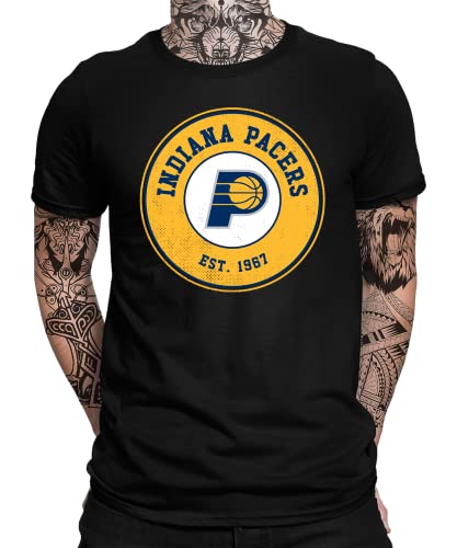 Indiana Pacers - Basketball Spieler Sport Team NBA Trikot für Fans Herren Männer T-Shirt | Schwarz | L von Quattro Formatee