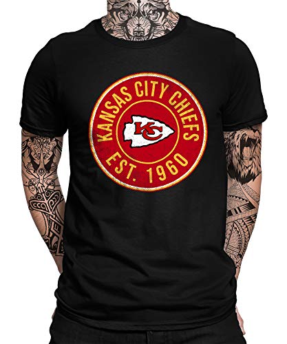 Kansas-City Chiefs vs. Tampa-Bay Buccaneers Playoffs American Football NFL Super Bowl 55 Bucs Herren Männer T-Shirt | Schwarz | S von Quattro Formatee