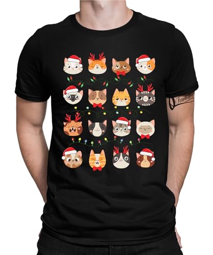 Katzen Lichterkette - Weihnachten X-Mas Christmas Herren Männer T-Shirt von Quattro Formatee