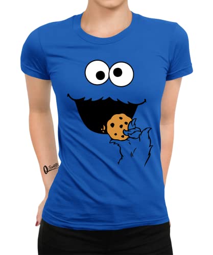 Keksmonster Keks Monster Krümelmonster - Karneval Fasching Konfetti Kostüm Outfit Damen Frauen T-Shirt von Quattro Formatee