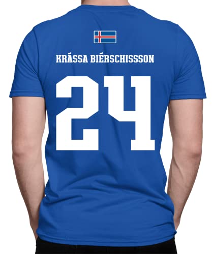 Krassa Bierschisson 24 - Island Gruppen Karneval Bulgarien Sauf Trikot Party Namen Herren Men T-Shirt | Weiß | XL von Quattro Formatee