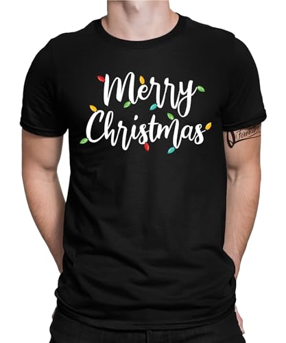 Merry Christmas Lichterkette - Weihnachten X-Mas Herren Männer T-Shirt von Quattro Formatee