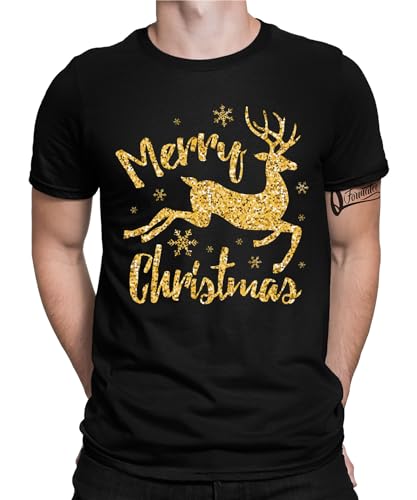 Merry Christmas Rentier - Weihnachten Nikolaus Herren Männer T-Shirt von Quattro Formatee