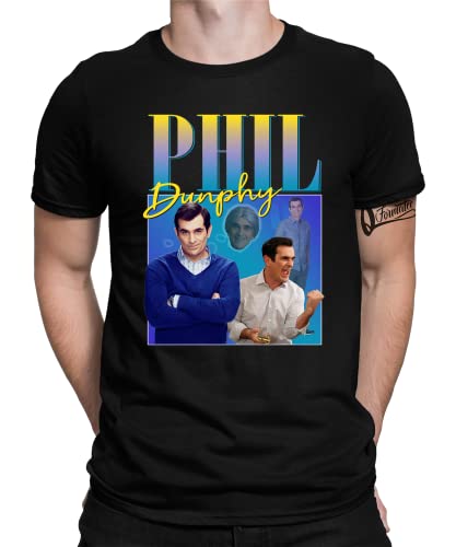 Modern Family Phil Dunphy TV Serie Rretro Vintage 90er Herren Männer T-Shirt | Schwarz | L von Quattro Formatee