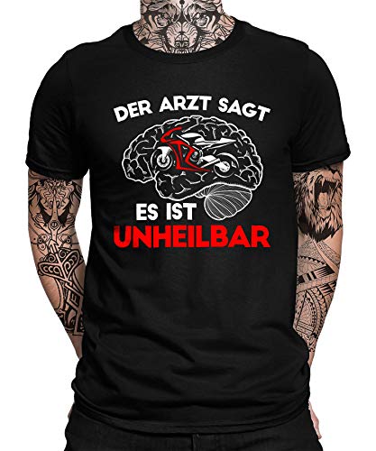 Motorrad Biker Bikerin Bike Motorradfahrer Motorrad Fahren Motorsport Supersport Herren Männer T-Shirt von Quattro Formatee