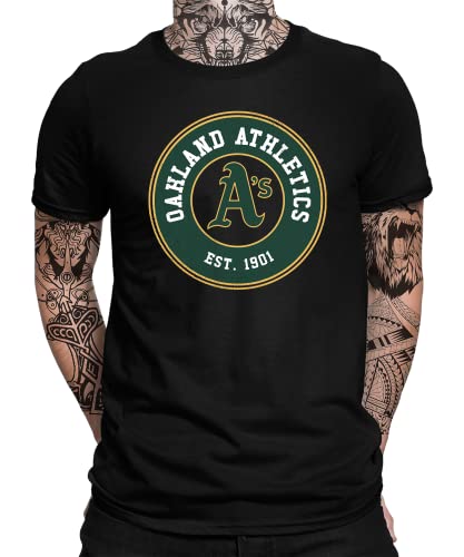 Oakland Athletics - Baseball Team MLB Mannschaft Herren Männer T-Shirt | Schwarz | 3XL von Quattro Formatee