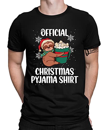 Official Christmas Pyjama Shirt Schlafshirt Faultier - Weihnachten X-Mas Weihnachtsoutfit Familien Set Weihnachtsshirt Herren Männer T-Shirt von Quattro Formatee